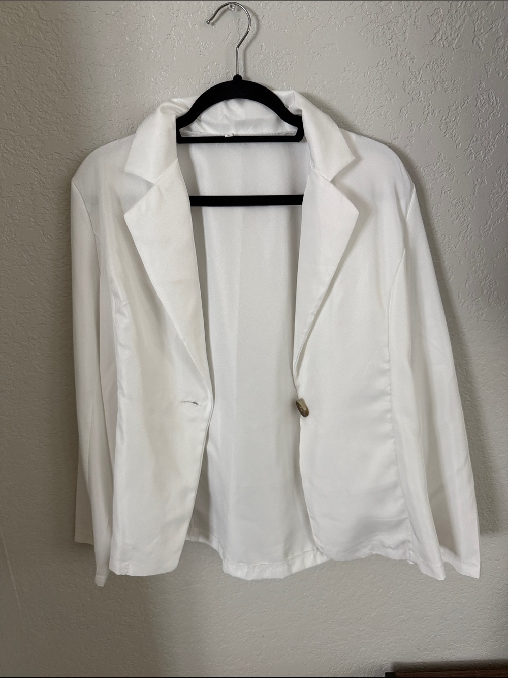 SHEIN White Single-Button Women's Blazer - Picture 4 of 5